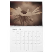 Bloemen in  sepia kalender (Feb 2026)