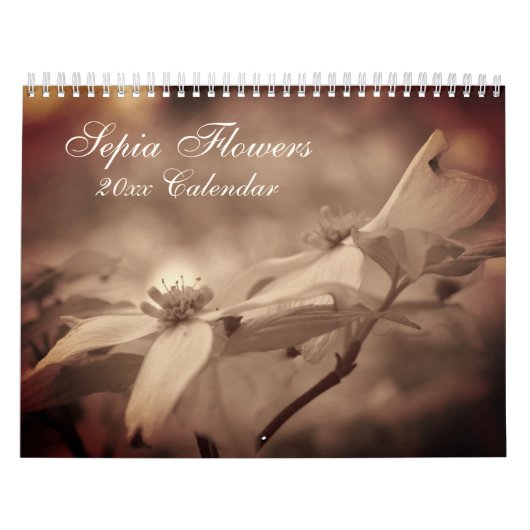 Bloemen in  sepia kalender (Hoes)