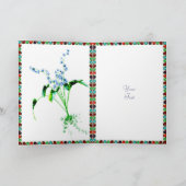 Bloemen in Sparkles Lijst Bedankkaart (Binnen)