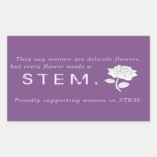 Bloemen in STEM Rechthoekige Sticker