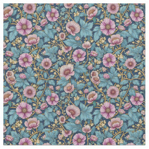 Bloemen In Stoffige Lavendel En Blauwgroen Stof