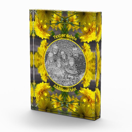 Bloemen in Sunshine gepersonaliseerd Uw toevoegen Fotoblokken (Rechts)