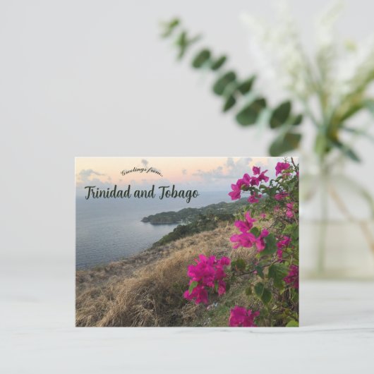 Bloemen in Trinidad en Tobago Briefkaart (Staand voorkant)