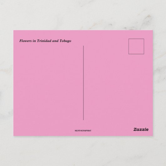Bloemen in Trinidad en Tobago Briefkaart (Achterkant)