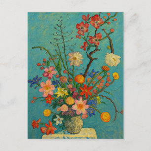 Bloemen in vaas Briefkaart