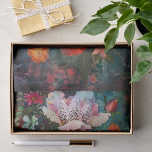 BLOEMEN IN VAAS DECOUPAGE TISSUEPAPIER (Geschenk)
