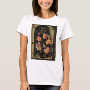 Bloemen in vaas, vintage barokke bloemstilleven t-shirt