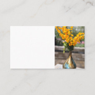 Bloemen in vaas visitekaartje
