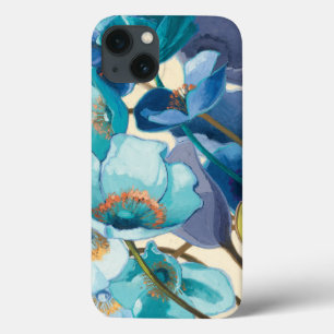 Bloemen in verschillende schaduwen van Paars en bl iPhone 13 Hoesje