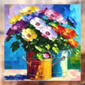 Bloemen in waterkant raamsticker (Vel 2)