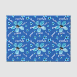 Bloemen in waterverf met affirmaties tissuepapier