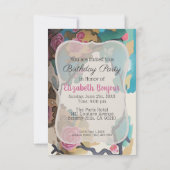 Bloemen in waterverf PAPIER- & FORMATOPTIES - RSVP Kaart (Achterkant)