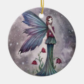 Bloemen in Winter Fairy Fantasy Art Keramisch Ornament (Voorkant)
