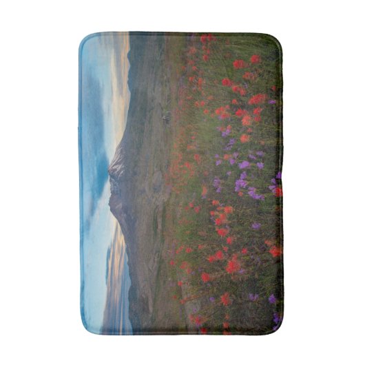 Bloemen | Indische penseel en penseel Badmat (Voorkant Verticaal)