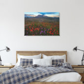 Bloemen | Indische penseel en penseel Canvas Afdruk (Insitu (Slaapkamer))