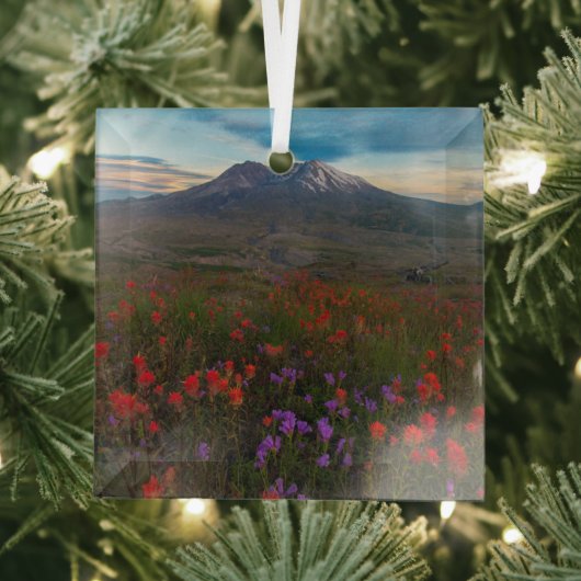 Bloemen | Indische penseel en penseel Glas Ornament (Insitu)