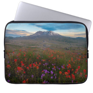 Bloemen Indische penseel en penseel Laptop Sleeve