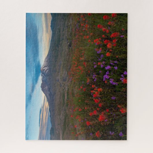 Bloemen | Indische penseel en penseel Legpuzzel (Verticaal)