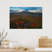 Bloemen | Indische penseel en penseel Poster (Keuken)