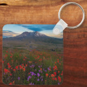 Bloemen | Indische penseel en penseel Sleutelhanger (Achterkant)