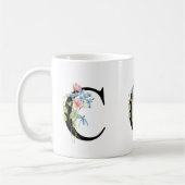 Bloemen Initiaal Monogram C Mok (Links)