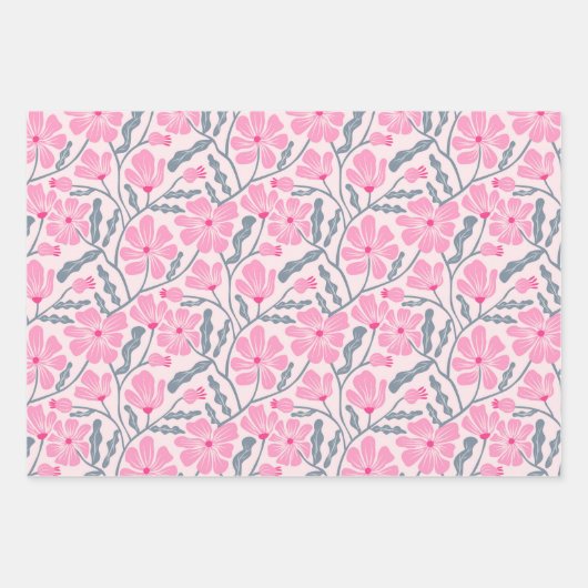 bloemen inpakpapier vel (Voorkant 3)