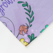 Bloemen Inspirerend Quote Fleece Deken (Hoek)