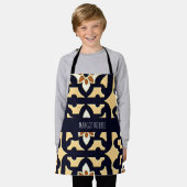 Bloemen Isometrisch in Doos Beige Botanisch Patroo Schort (Gedragen)