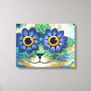 bloemen jekker van Louis Wain Canvas Afdruk