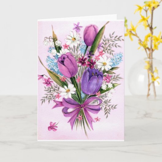 Bloemen Kaart (Gele Bloem)