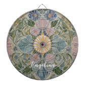 Bloemen Kaleidoscoop gepersonaliseerd Dartbord (Voorkant)