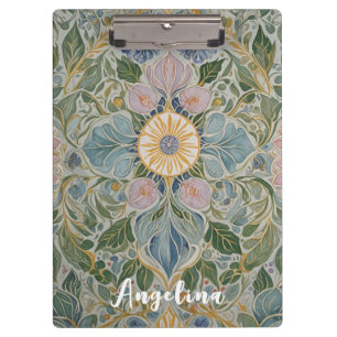 Bloemen Kaleidoscoop gepersonaliseerd Klembord