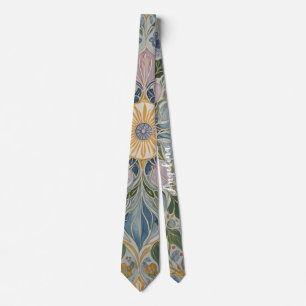 Bloemen Kaleidoscoop gepersonaliseerd Stropdas
