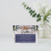 Bloemen, Kant & Hoefijzers, Blauw lint, QR-code Informatiekaartje (Staand voorkant)
