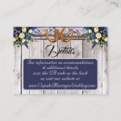 Bloemen, Kant & Hoefijzers, Blauw lint, QR-code Informatiekaartje (Voorkant)