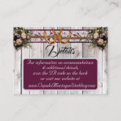 Bloemen, Kant & Hoefijzers, Paarse Lint, QR Code Informatiekaartje (Voorkant)