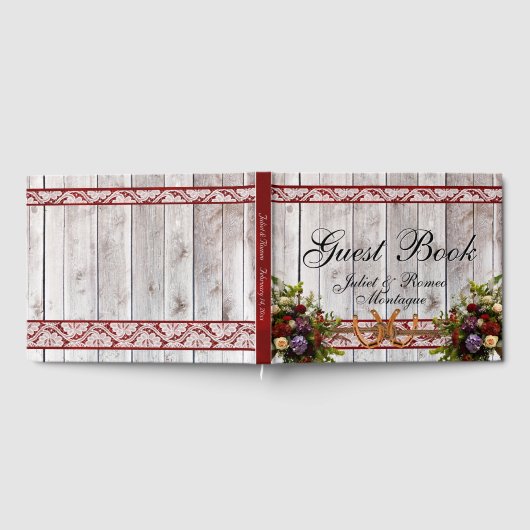 Bloemen, Kant & Hoefijzers, Rood lint Gastenboek (Volledig)