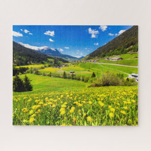 Bloemen Kanton Grisons, Dandelion, Zwitserland Legpuzzel