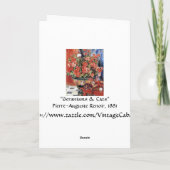 Bloemen & Katten - de Kunst van de Impressionist - Feestdagen Kaart (Achterkant)