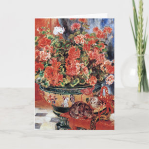 Bloemen & Katten - de Kunst van de Impressionist - Feestdagen Kaart