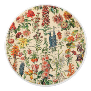 bloemen keramische knop