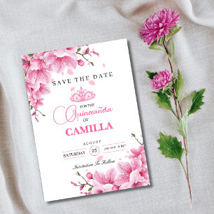 Bloemen Kersenbloesems Roos voorjaar Quinceañera Save The Date