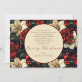 Bloemen Kerst Kaart (Achterkant)