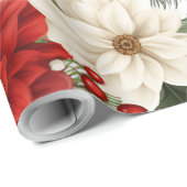 Bloemen Kerst Wrapping Papier 30INX30FT (Rol Hoek)