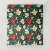 Bloemen kerstpatroon (Binnenkant ongevouwen)