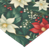 Bloemen kerstpatroon tafelkleed (Gekanteld)