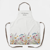 Bloemen Keuken Wildflower Gepersonaliseerd Schort (Voorkant)