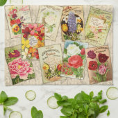 bloemen keukenhanddoeken (Gevouwen)