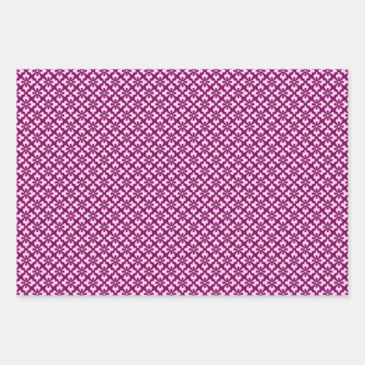 Bloemen Kimono print, pruim, jade, perzik inpakpap Inpakpapier Vel (Voorkant)