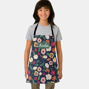 Bloemen Kinder Custom Chef Schort, Koken Bakken BB Schort